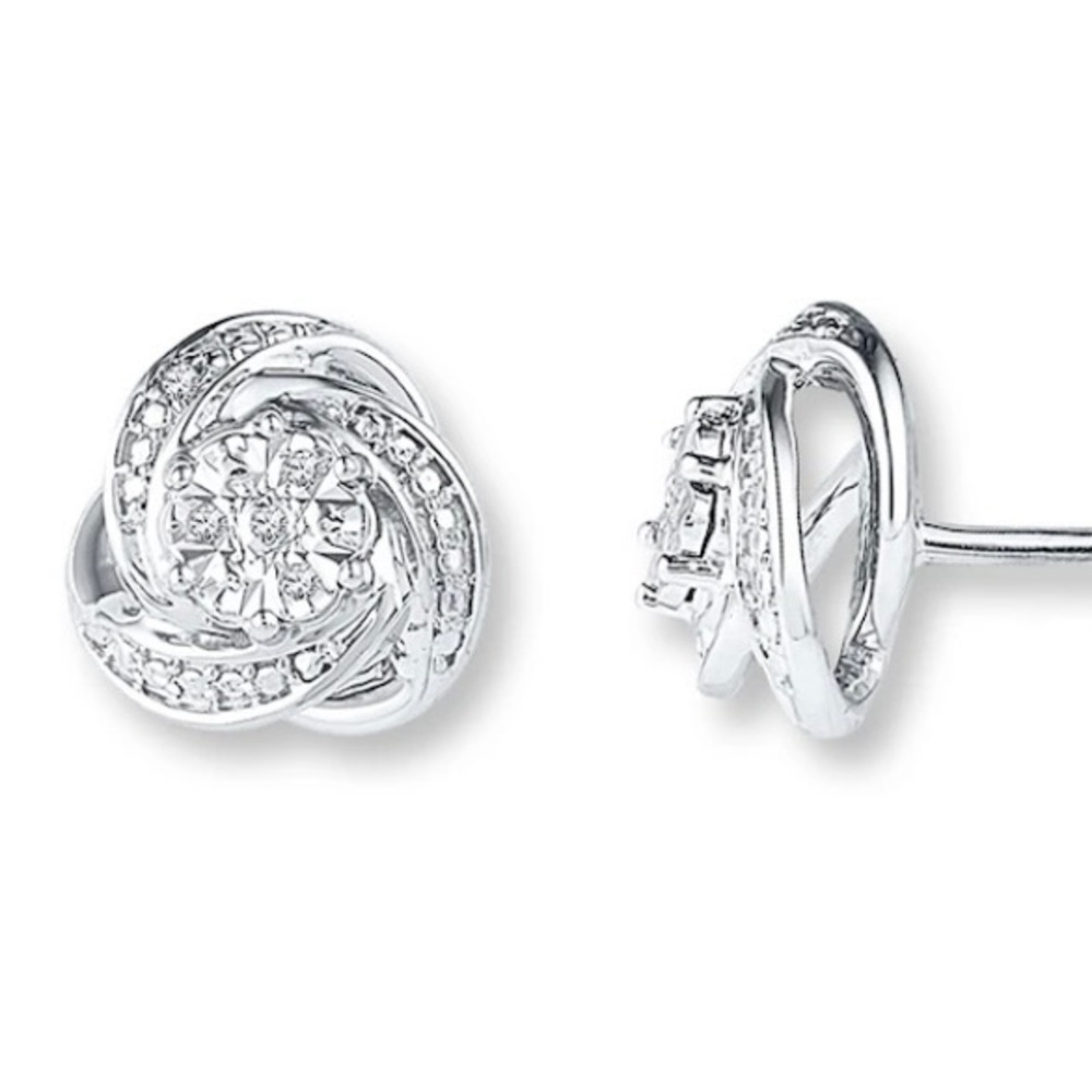 Love Knot Earrings Diamond’s Accents